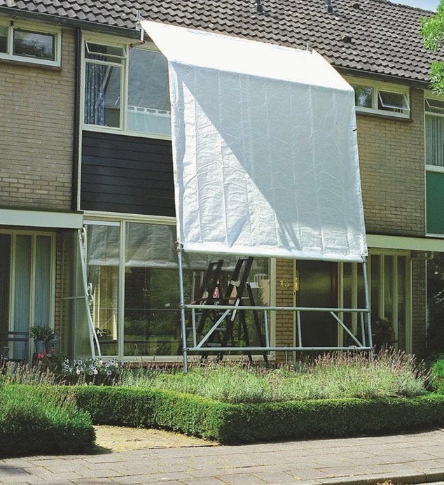 2x Altrex Aluminium Doorwerkschermen, Ophalen of Verzenden, Zo goed als nieuw, Rolsteiger of Kamersteiger, 5 meter of hoger