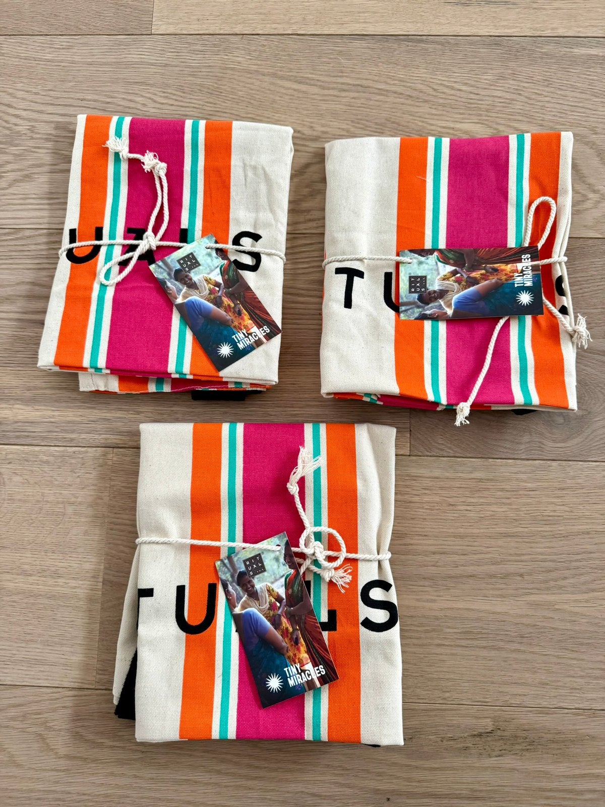 Nieuw Rituals strandtas beach bag gestreept, Verzenden, Nieuw