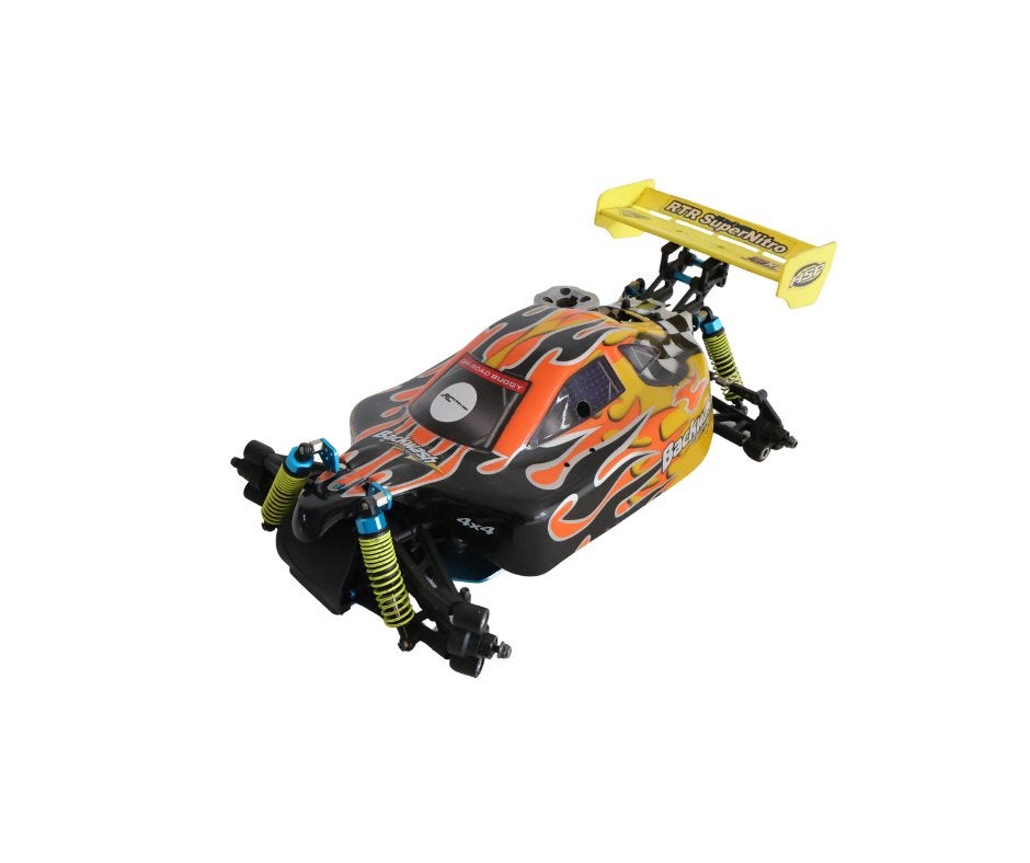 1/10 offroad Blackwash 4x4 nitro rc auto, Gebruikt, Auto offroad, Ophalen of Verzenden, Schaal 1:10