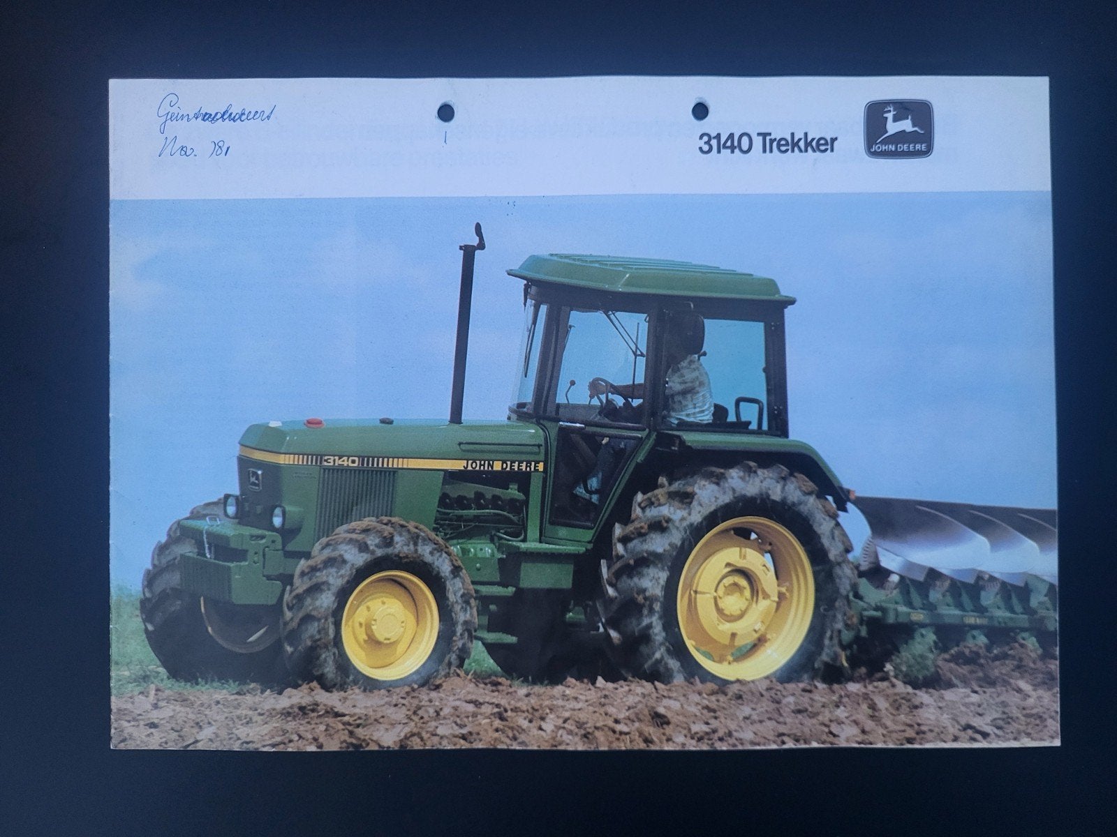 tractor folder John Deere 3140, Boeken, Catalogussen en Folders, Ophalen of Verzenden, Zo goed als nieuw