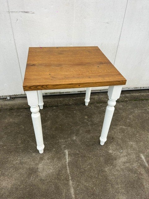 4 mooie bistro thonet restaurant tafel eiken 70x70 wit, Ophalen