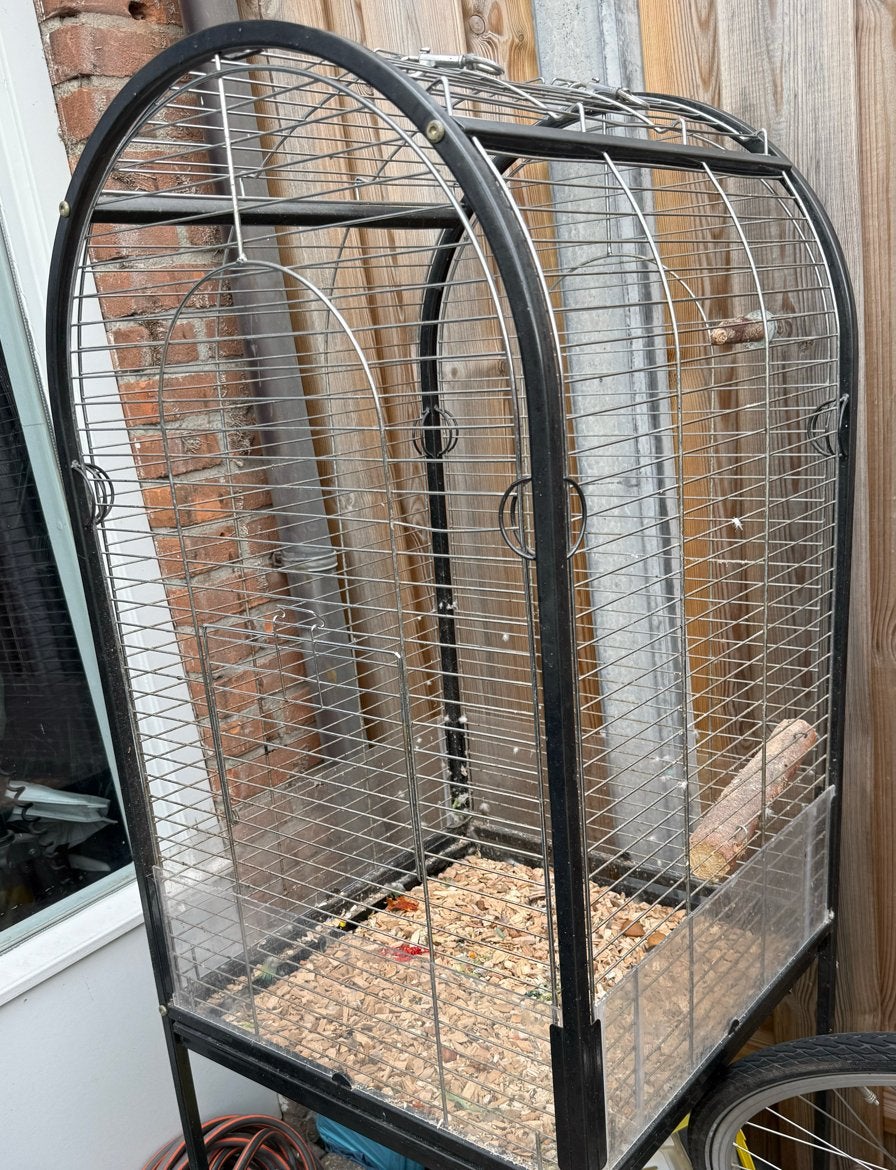 Vogel/papegaaien kooi metaal, Dieren en Toebehoren, Ophalen, Gebruikt, Metaal, Vogelkooi