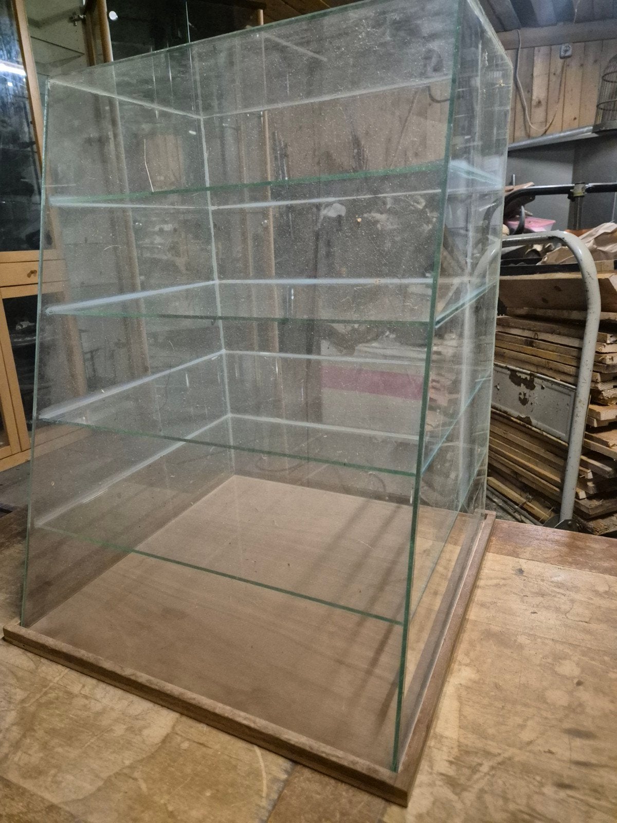 2 x toonbank vitrine vitrinekast kleine vitrine, Ophalen, Zo goed als nieuw, Glas