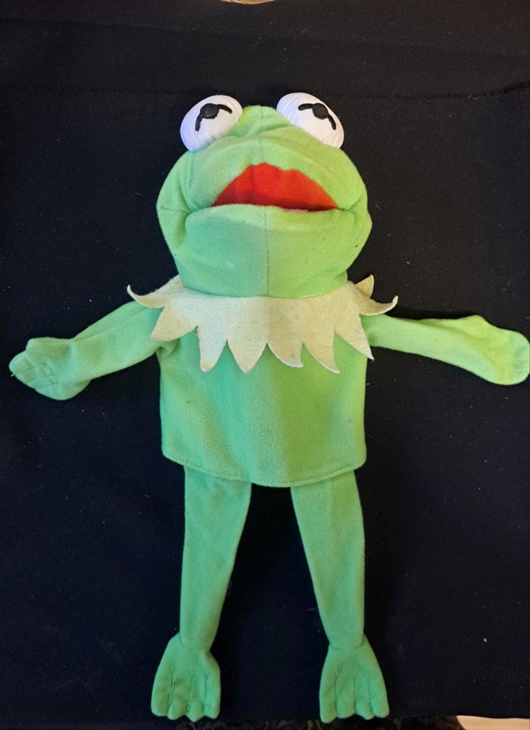 Kermit de kikker handpop, Verzamelen, Poppen, Ophalen of Verzenden, Pop