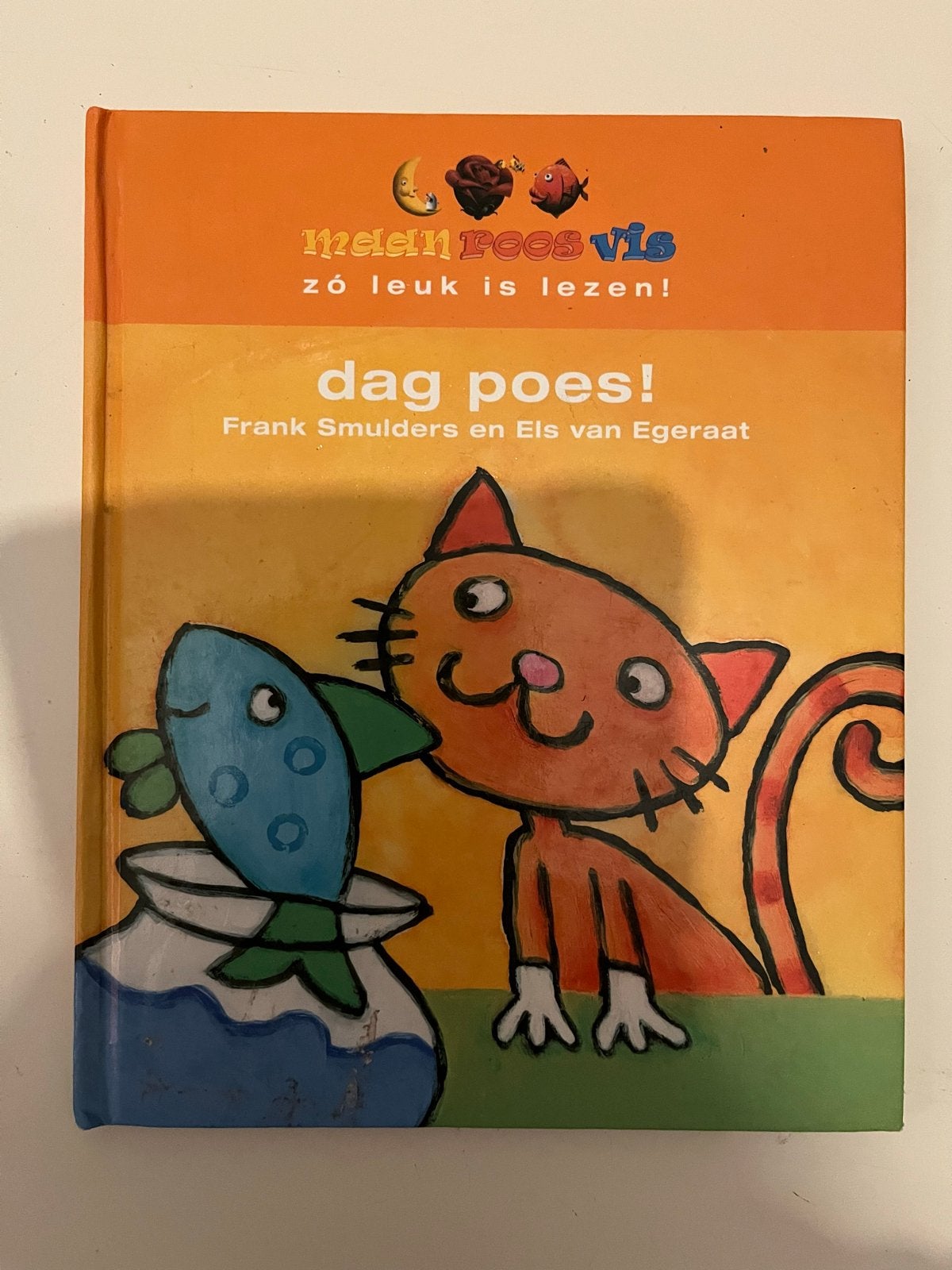 Dag Poes! - Maan Roos Vis leesboekje, Ophalen of Verzenden, Zo goed als nieuw, 2 tot 3 jaar