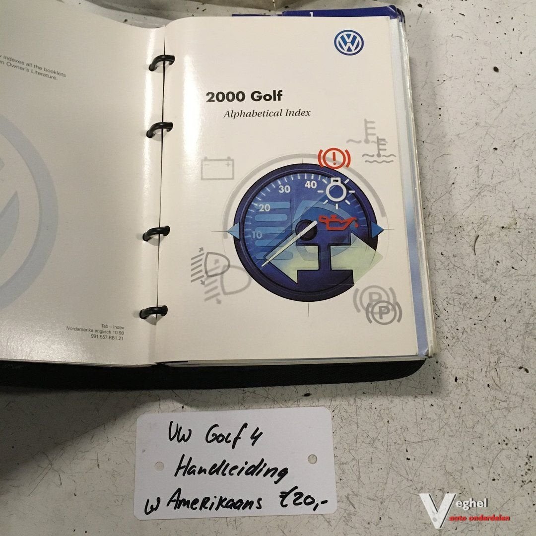 Vw Golf 4 Instructieboekje Amerikaans, Ophalen of Verzenden
