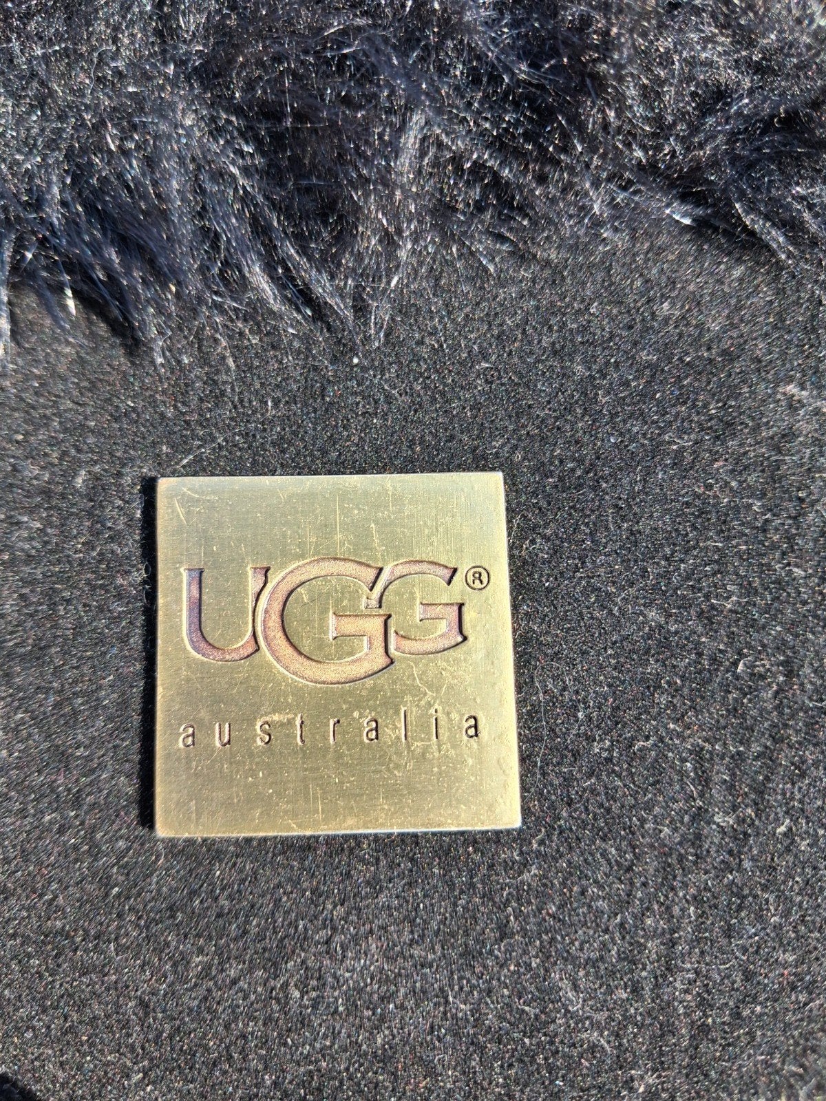 UGG Australia Zwart Schoudertasje met Bont, Ophalen of Verzenden, Zo goed als nieuw, Zwart, Schoudertasje
