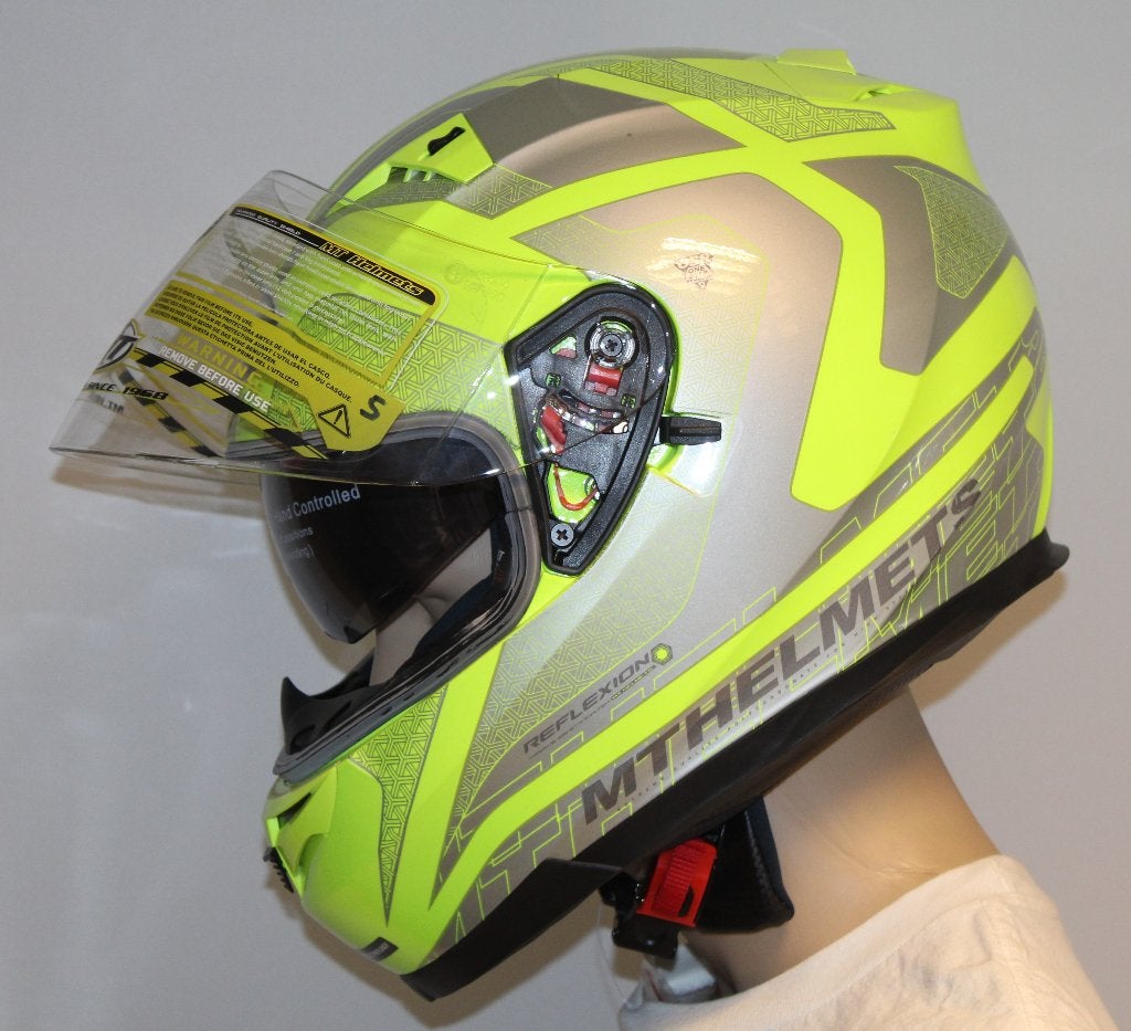 mt helm thunder 3 fluo/silver, Integraalhelm, ., S, .