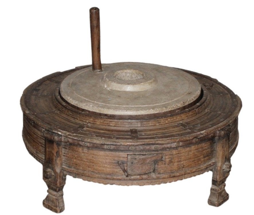 19e eeuws indische Chakki maaltafel, Ophalen of Verzenden