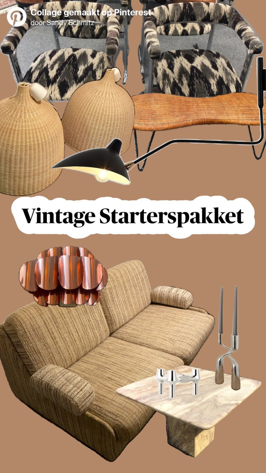 Vintage Meubels/Lampen/Decoratie Starterspakket!!, Ophalen, Zo goed als nieuw
