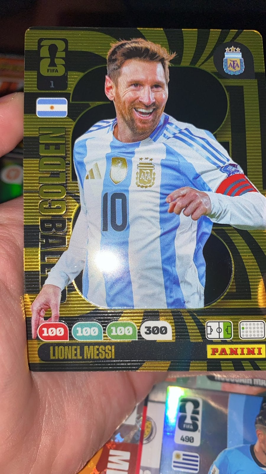 Fifa world cup 2026 card Golden baller Messi, Ophalen of Verzenden, Zo goed als nieuw, Buitenlandse clubs, Poster, Plaatje of Sticker