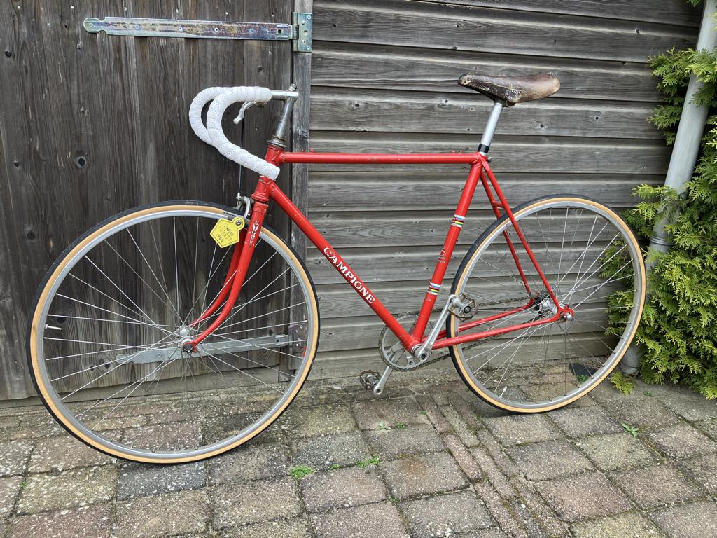 retro single speed racefiets, Fietsen en Brommers, Minder dan 10 versnellingen, Gebruikt, Staal, Ophalen