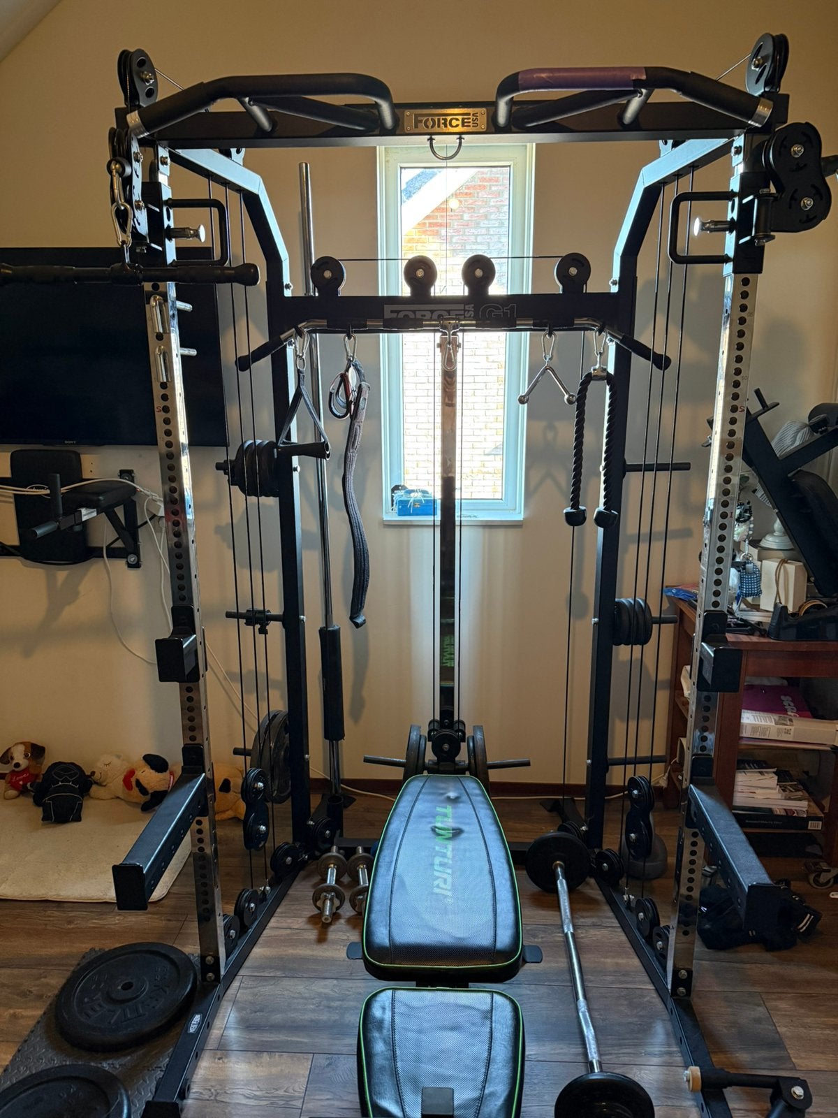 Force usa g1, Sport en Fitness, Fitnessmaterialen, Ophalen, Zo goed als nieuw, Borst, Fitnessbank