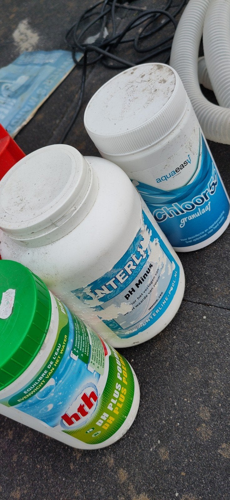 Zwembad onderhoudsset: chloor, pH-regelaars, testkit, Tuin en Terras, Zwembad-toebehoren, Ophalen of Verzenden, Reinigingsmiddel