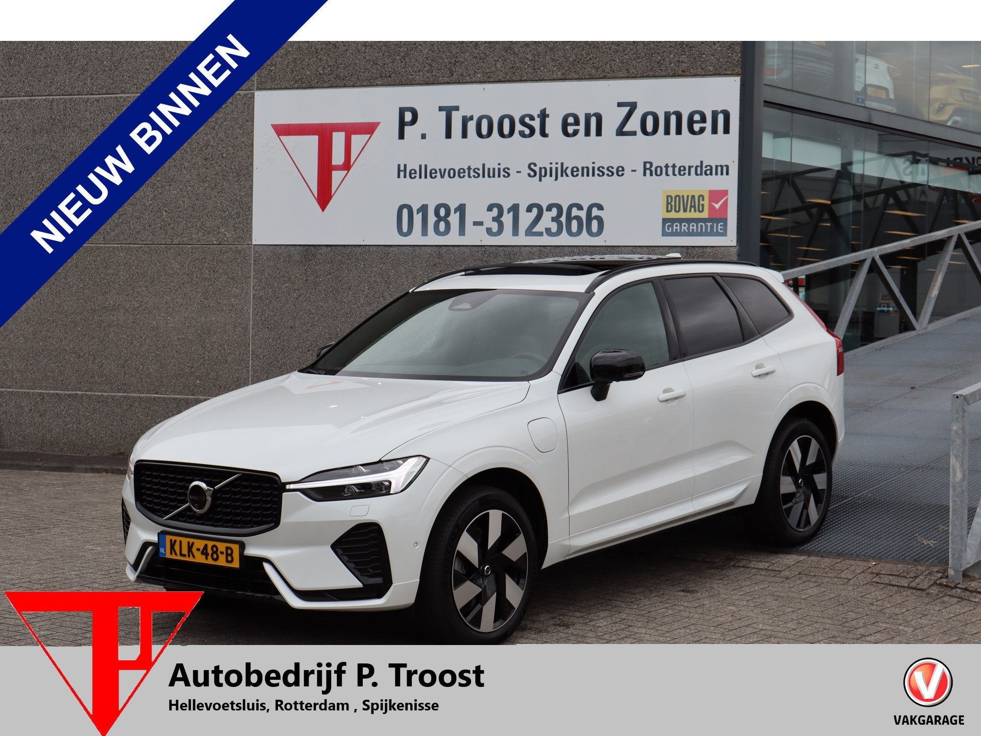 Volvo XC60 2.0 T8 Plug-in hybrid AWD Plus Dark Soh 100% FABR, 12 maanden, Gebruikt, 4 cilinders, Wit