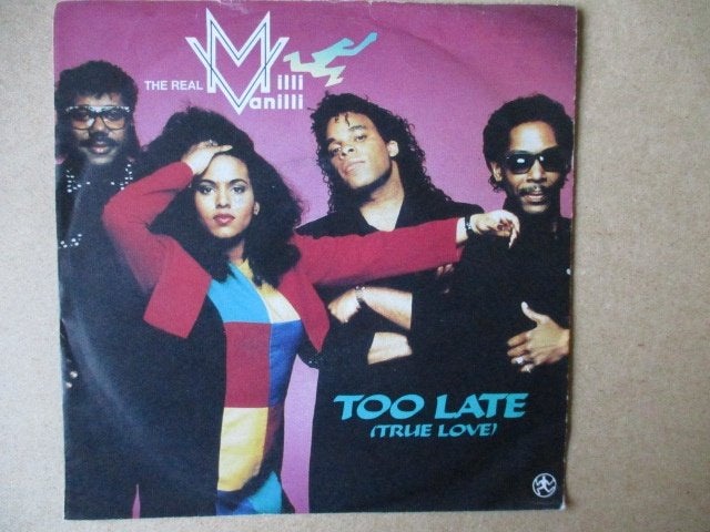 s3264 milli vanilli - too late, Ophalen, Gebruikt, 7 inch, Overige genres