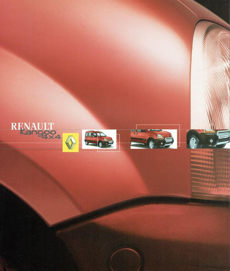 Folder Renault Kangoo 4x4 (Belgische uitgave - 2001), Verzenden, Gelezen, Renault