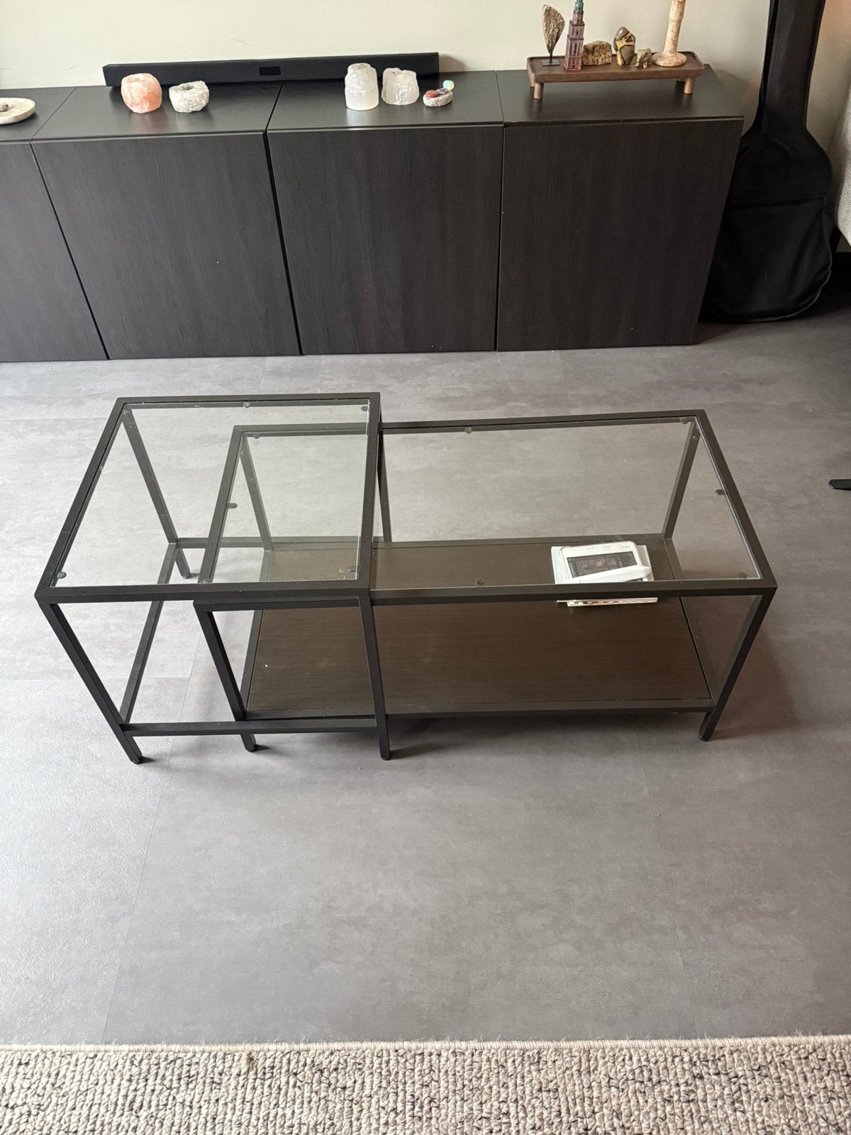 Bijzettafel IKEA Vittsjo, Ophalen, Zo goed als nieuw, Rond, 50 tot 100 cm