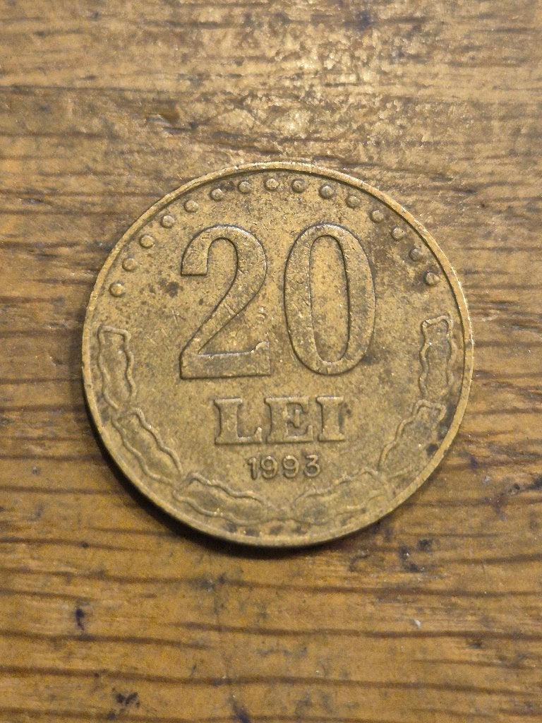 Roemenië - 20 Lei 1993, Verzenden, Overige landen, Losse munt