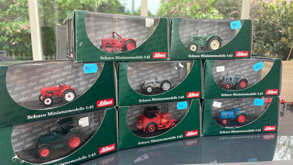 Partij Schuco 1:43 oltimer trekkers 8 x, Ophalen of Verzenden, Zo goed als nieuw, Auto, Schuco