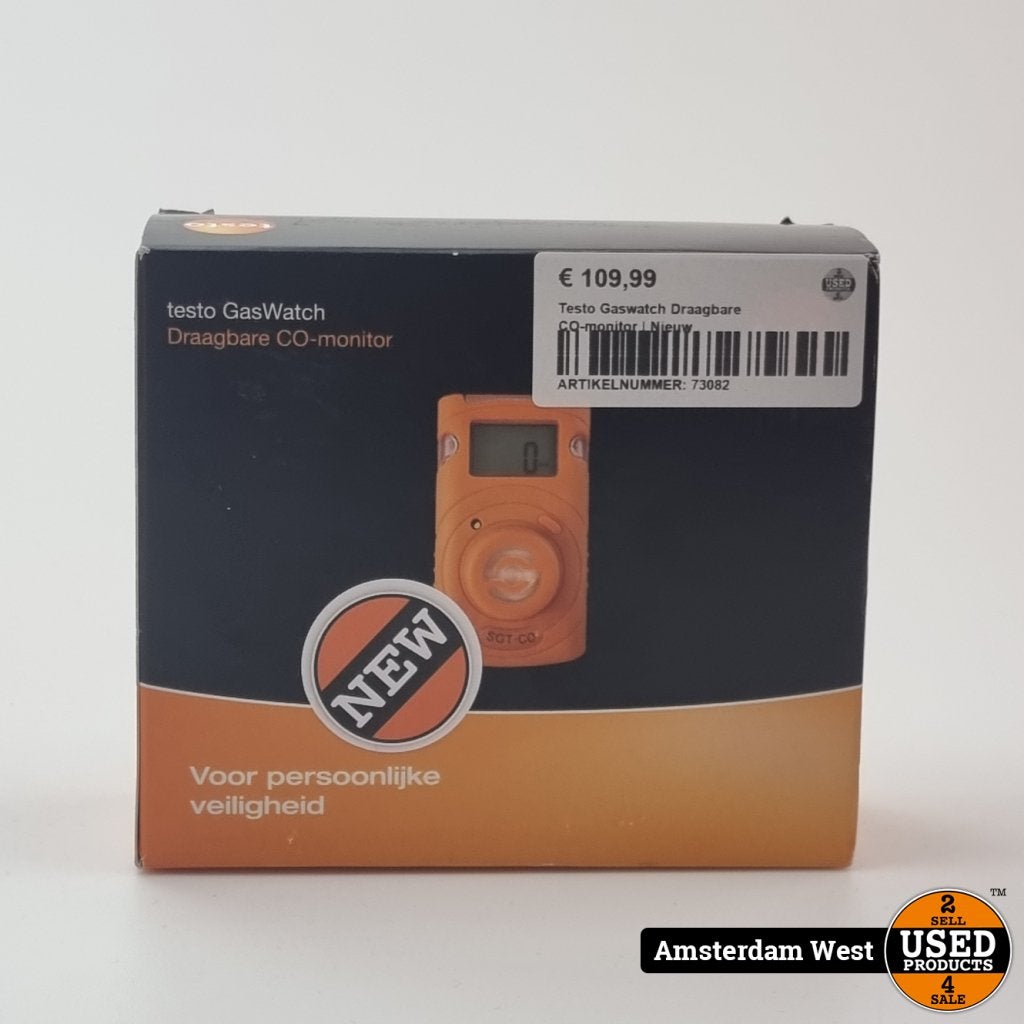 Testo Gaswatch Draagbare CO-monitor | Nieuw in doos