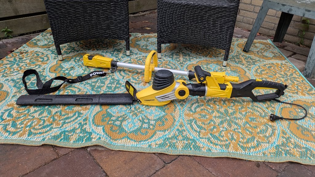 Powerplus Elektrische Telescopische Heggenschaar POWXG2042, Tuin en Terras, Heggenscharen, Ophalen, Zo goed als nieuw, Elektrisch