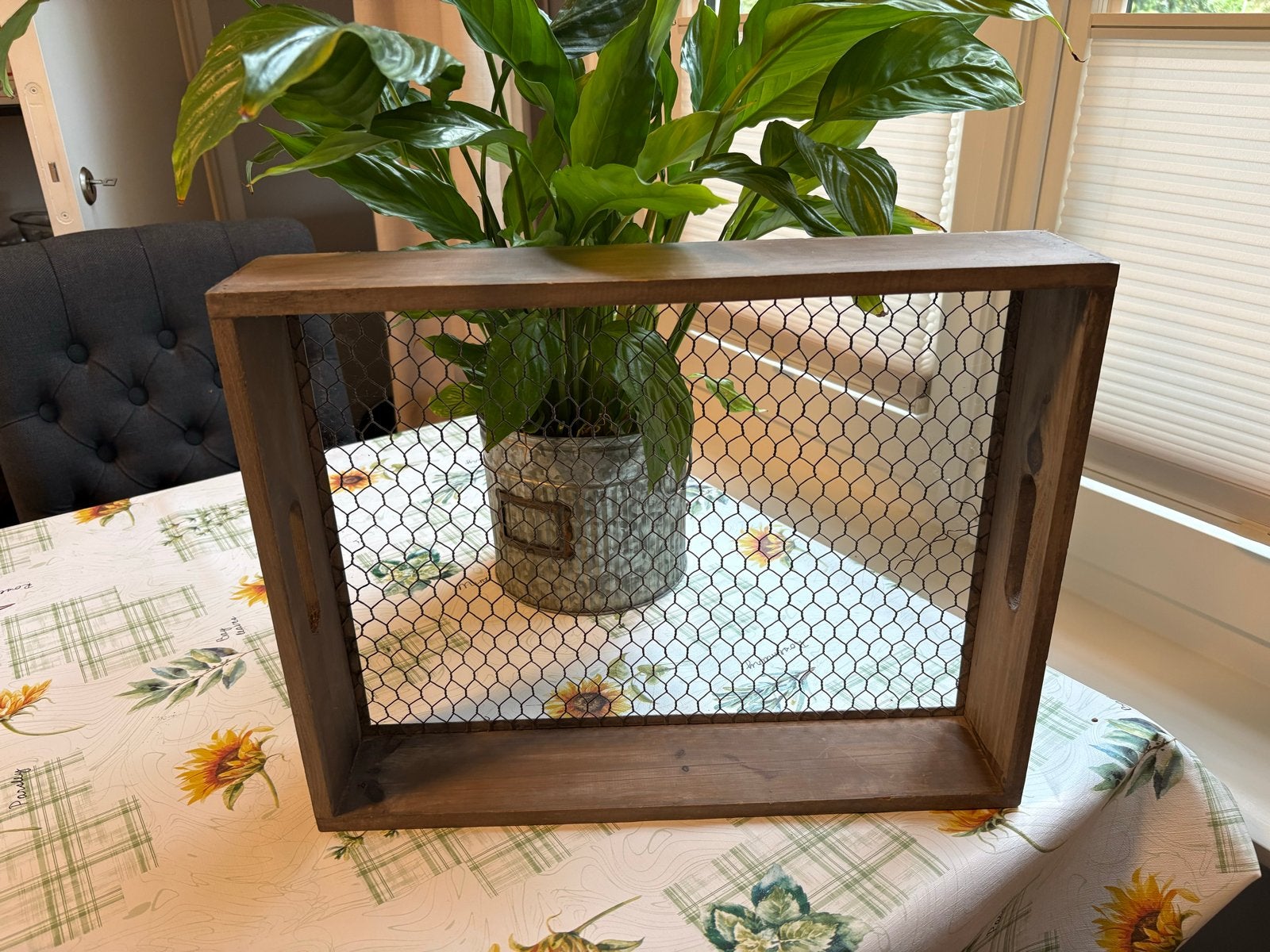 Decoratieve houten bak met gaas, Ophalen, Hout, Gebruikt, Landelijk