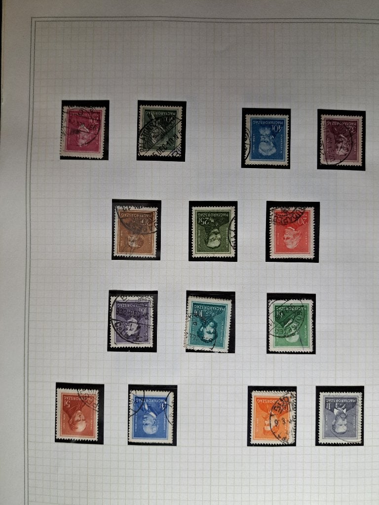 Hongarije postzegels 1932-1937 zie foto, Ophalen of Verzenden, Gestempeld