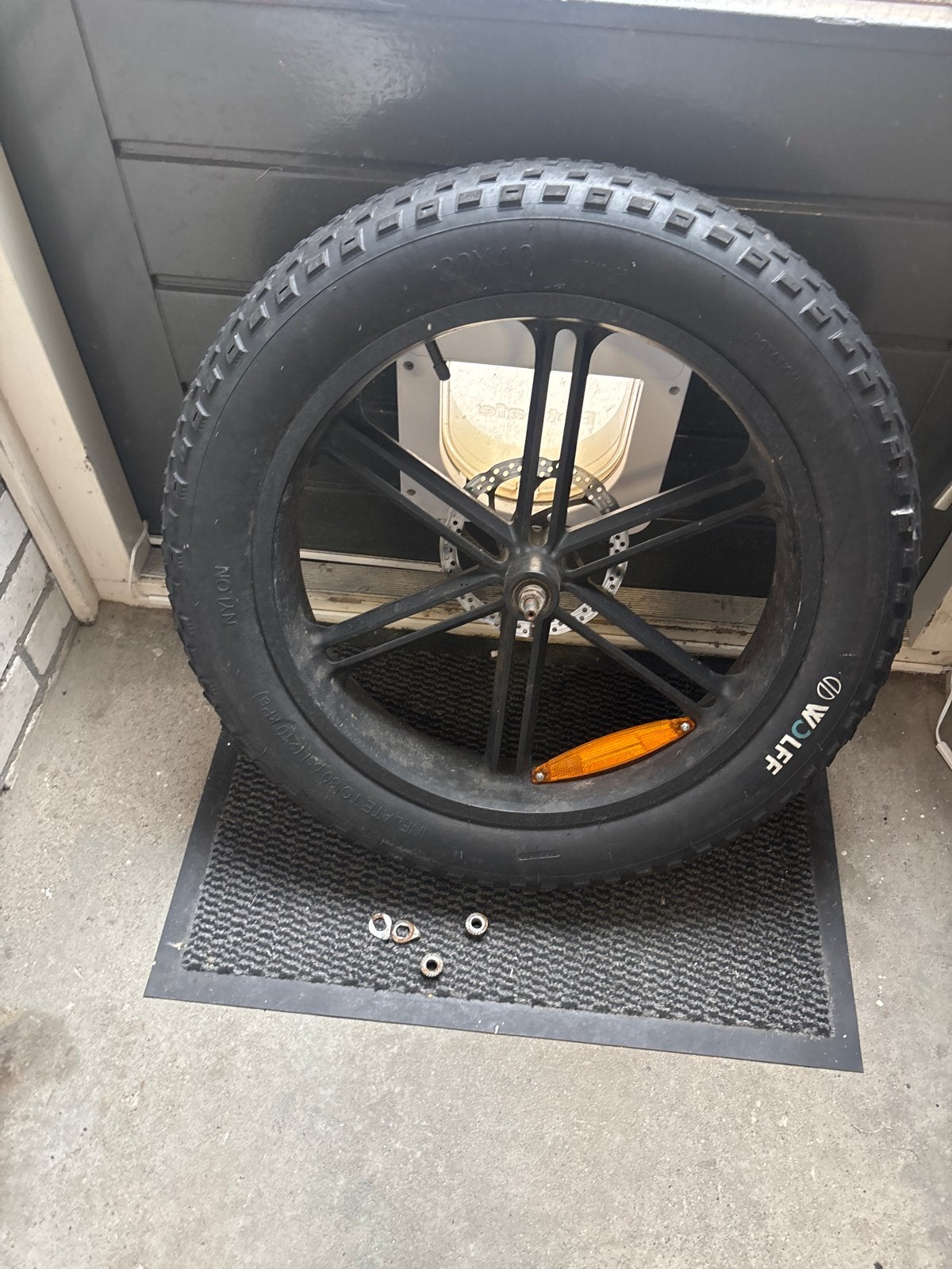 Voorwiel 20x4 inch met velg en remschijf voor Fatbike, Wiel, Gebruikt, Ophalen of Verzenden, Fatbike