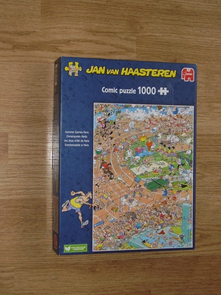Jan van Haasteren - Zomerspelen Parijs - (1000 stuks), Ophalen of Verzenden, 500 t/m 1500 stukjes, Zo goed als nieuw