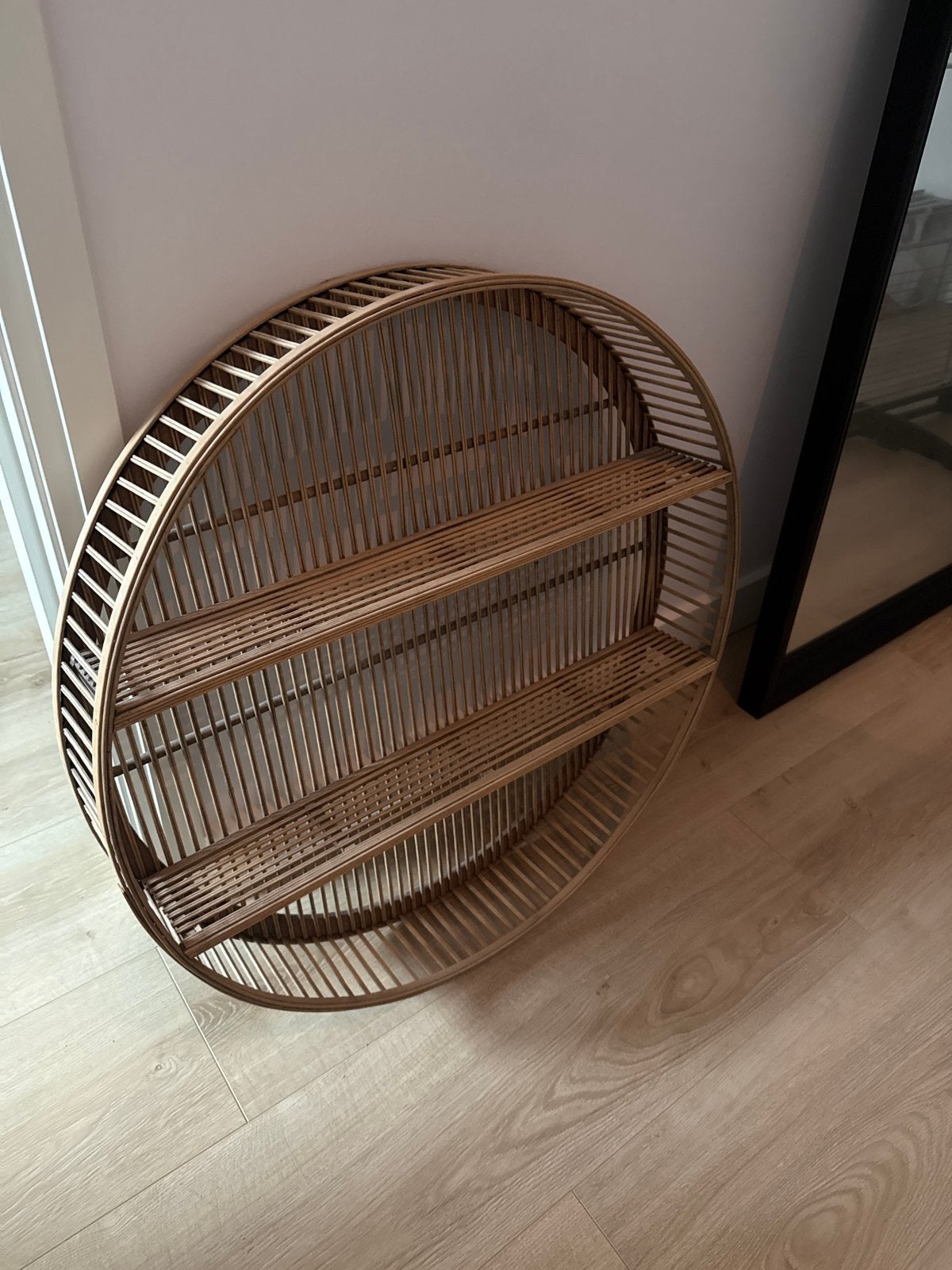 Nieuwe rotan wandkast Xenos - 75 cm diameter, Huis en Inrichting, Ophalen, Met plank(en), Nieuw, Minder dan 150 cm