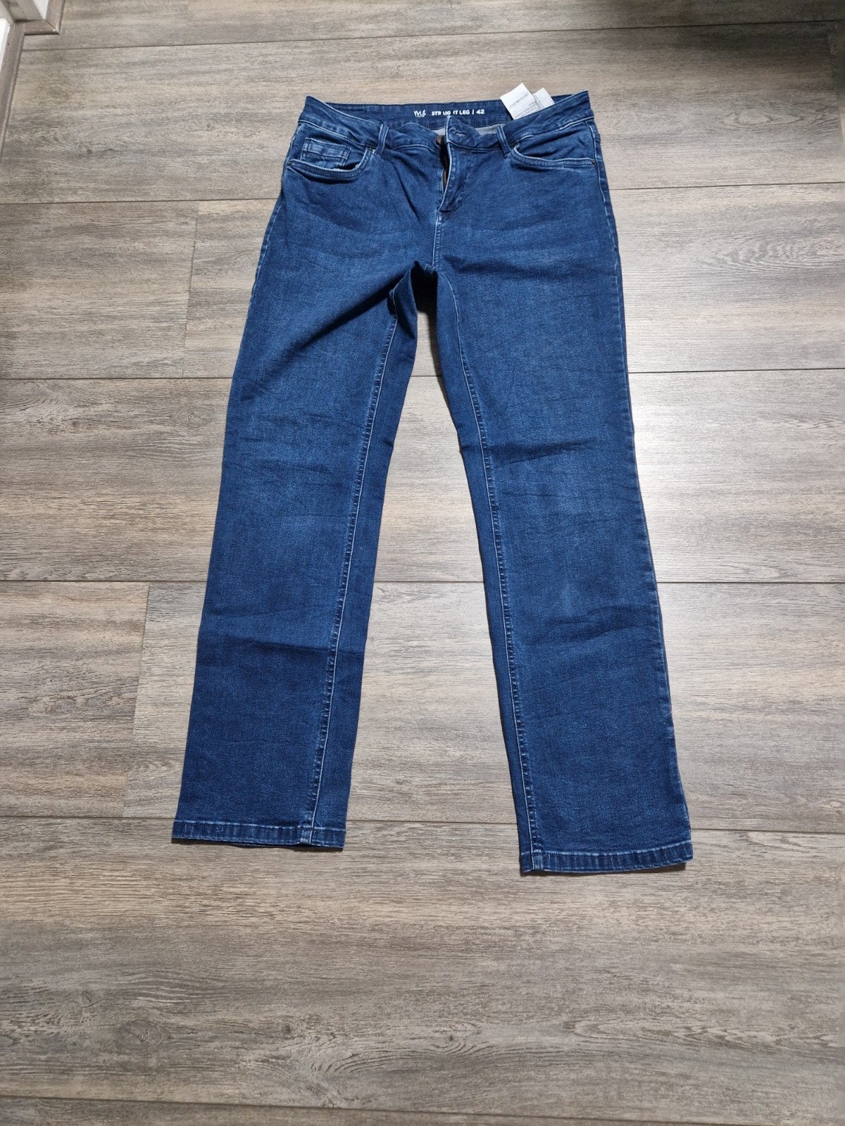 MS Mode Straight Leg Jeans - Maat 42, Blauw, Ophalen of Verzenden, MS Mode, W33 - W36 (confectie 42/44)