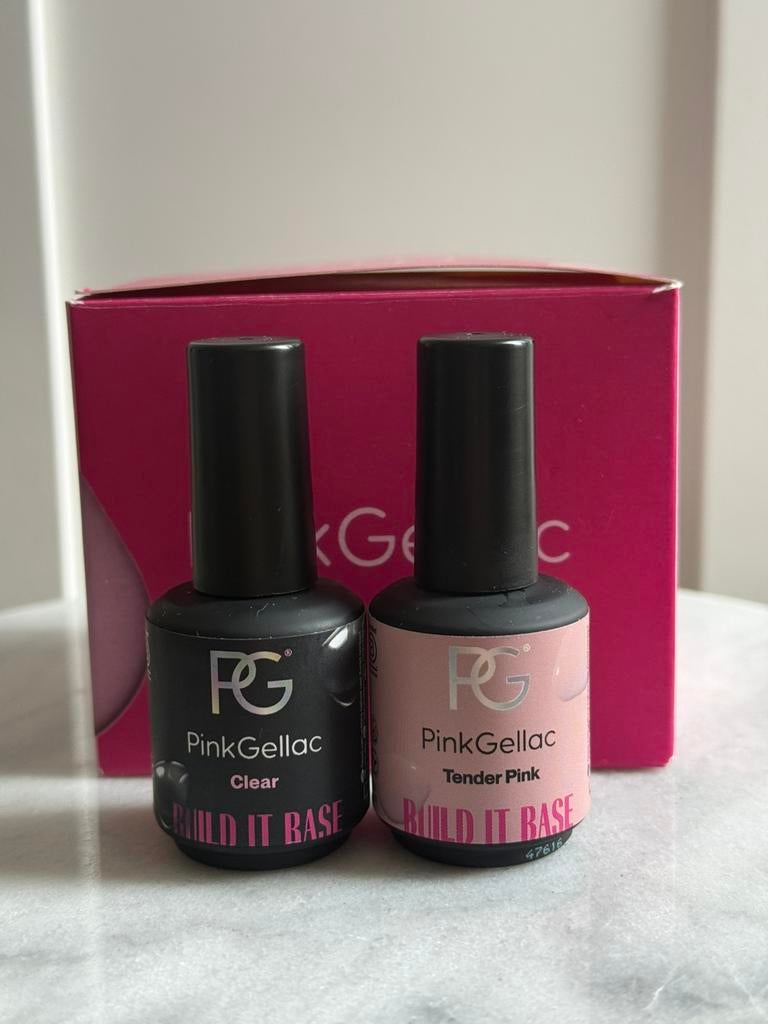 Pink Gellac Build it base 2x, Ophalen of Verzenden, Zo goed als nieuw, Overige kleuren, Handen en Nagels