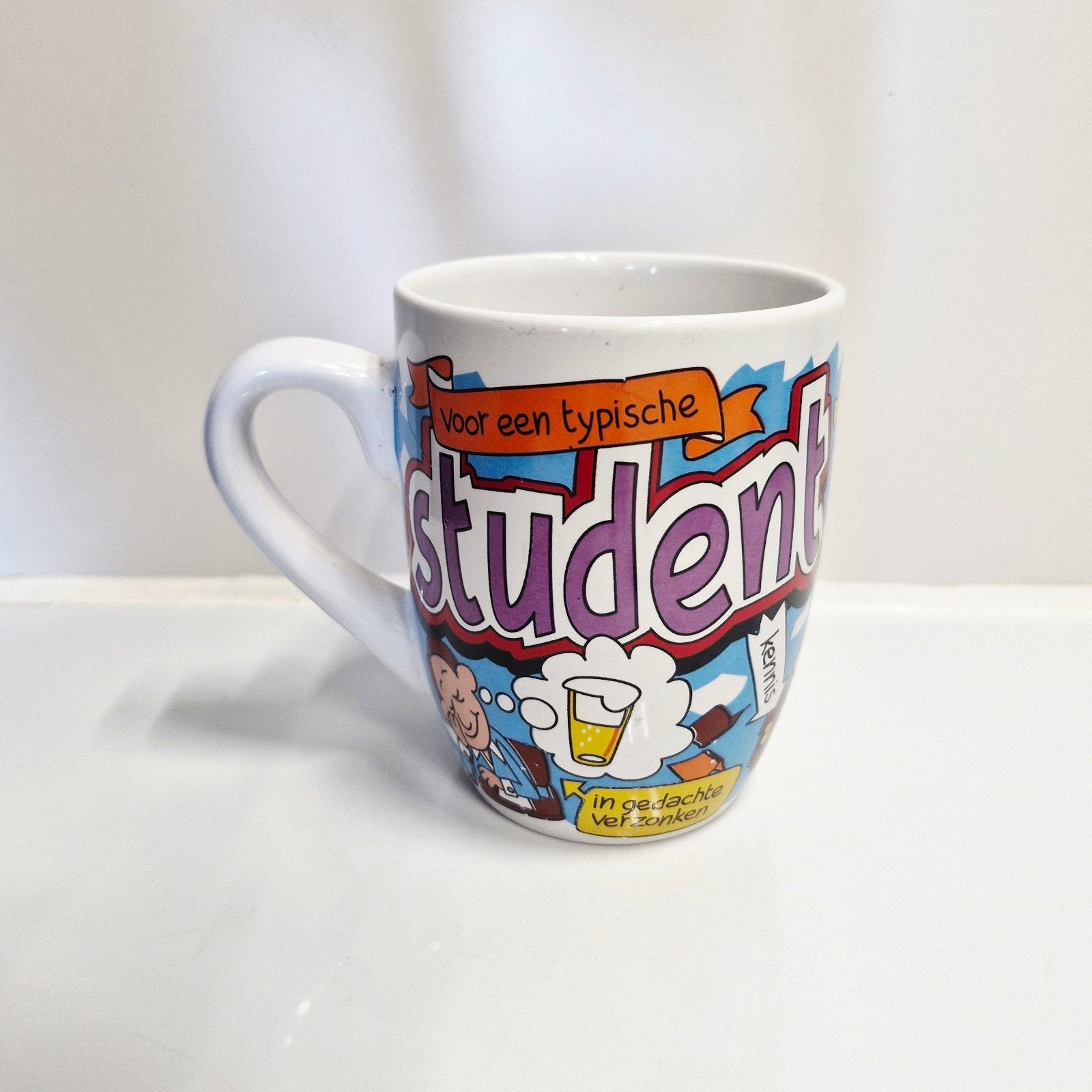 Nieuw Studentenmok - Grappige Koffiemok voor Studenten, Ophalen of Verzenden, Steen/keramiek, Meerkleurig, Overige merken