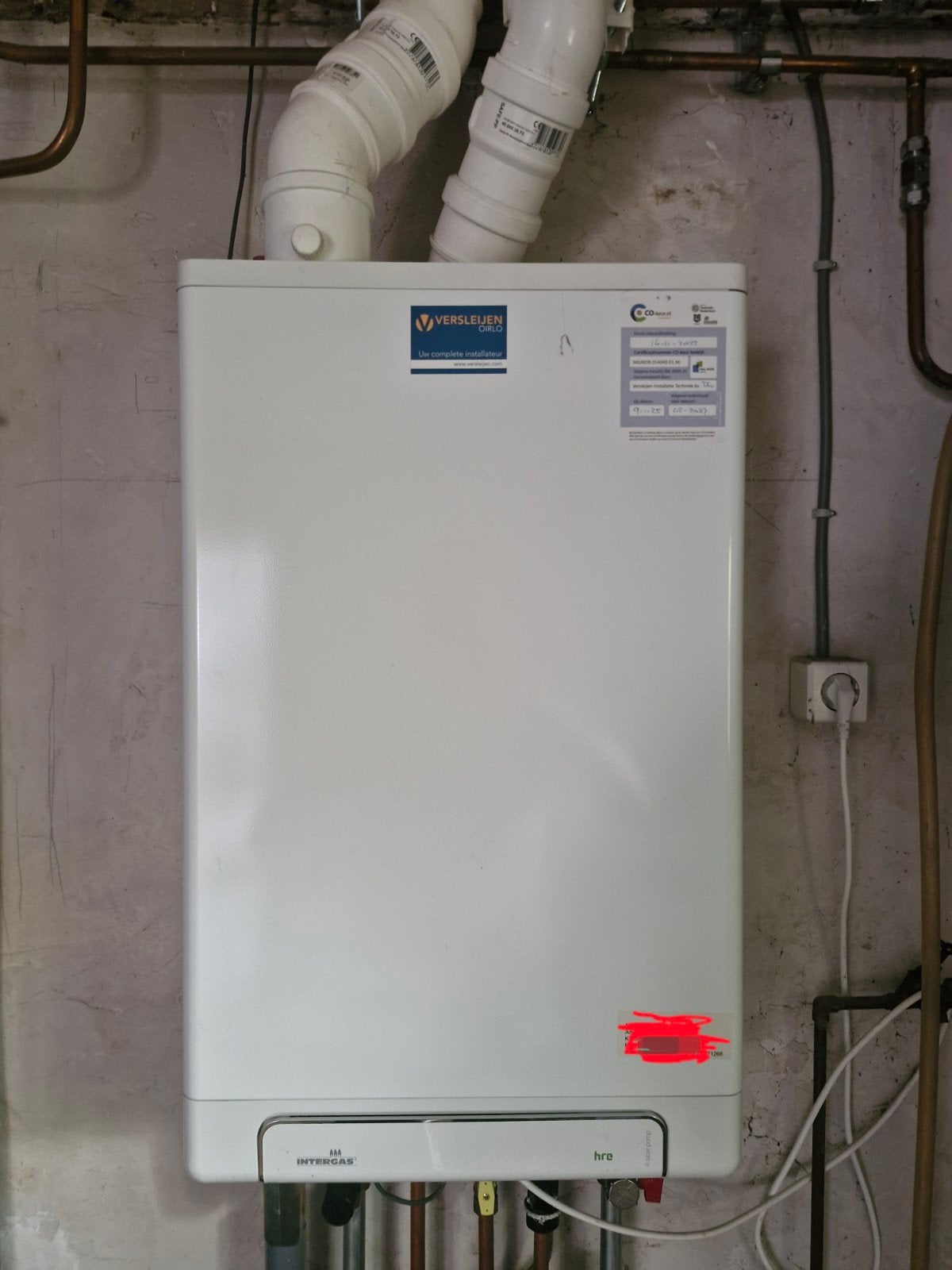 Intergas CV ketel uit 2022, Minder dan 20 liter, Ophalen, Zo goed als nieuw, Geiser