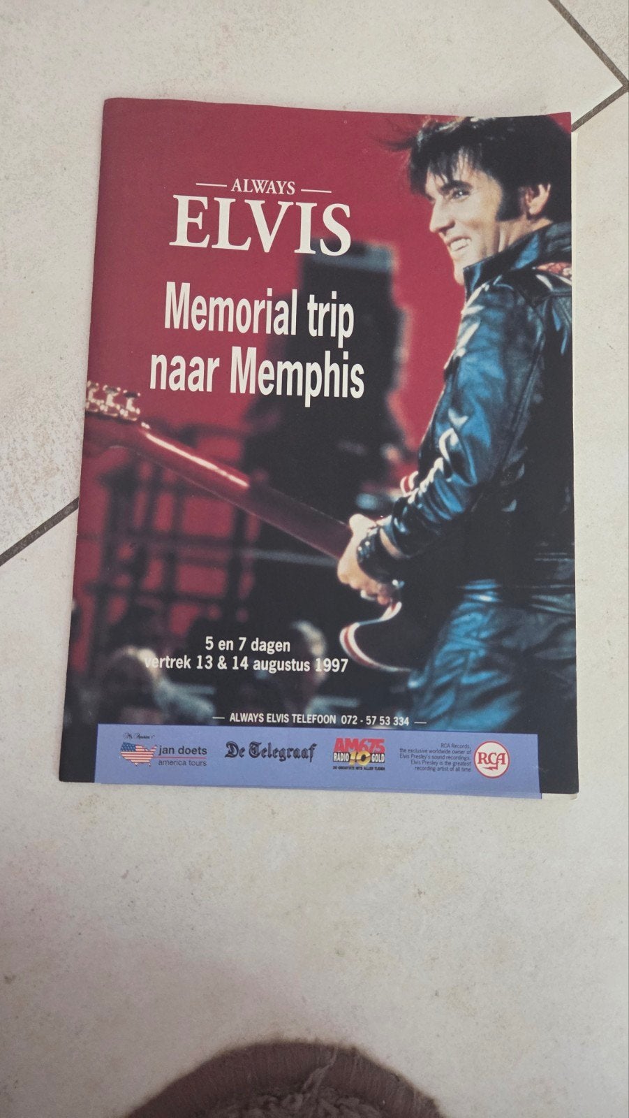 Always Elvis Memorial trip naar Memphis Folder 1997, Boeken, Catalogussen en Folders, Ophalen of Verzenden, Gelezen, Jan Doets America Tours