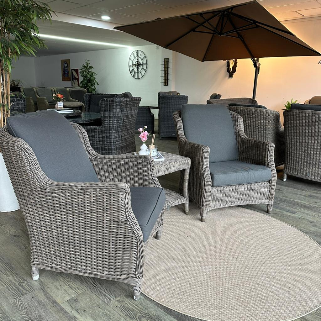 4 Seasons Outdoor Brighton Pure Fauteuils  – ZGAN, 2 zitplaatsen, Verzenden, ., Zo goed als nieuw