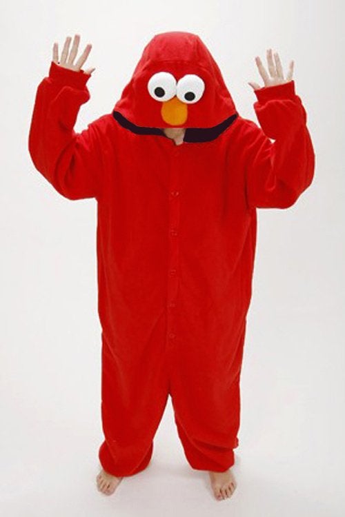 Elmo onesie 116-122 Pak Kostuum Rood Sesamstraat, Ophalen of Verzenden, Zo goed als nieuw, 110 t/m 116, Jongen of Meisje