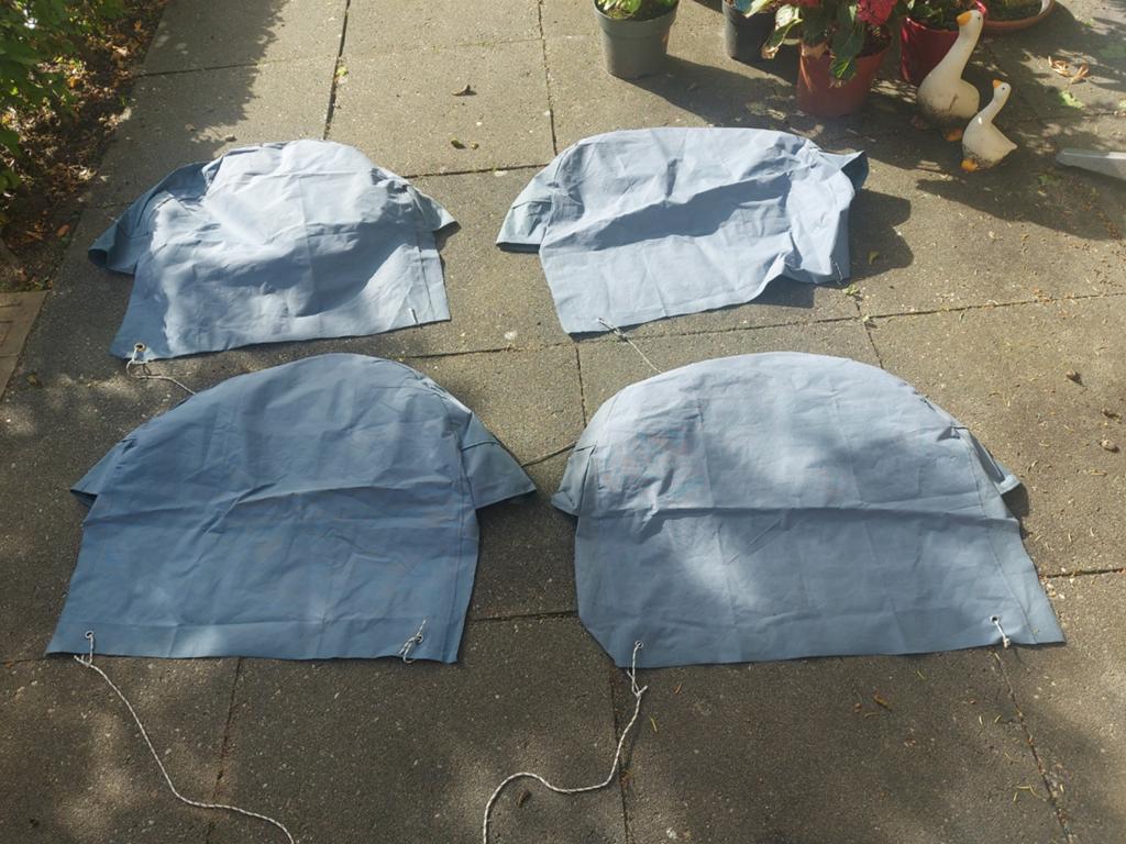 Set van 4 wielhoezen XL voor grote camperbanden., Ophalen of Verzenden