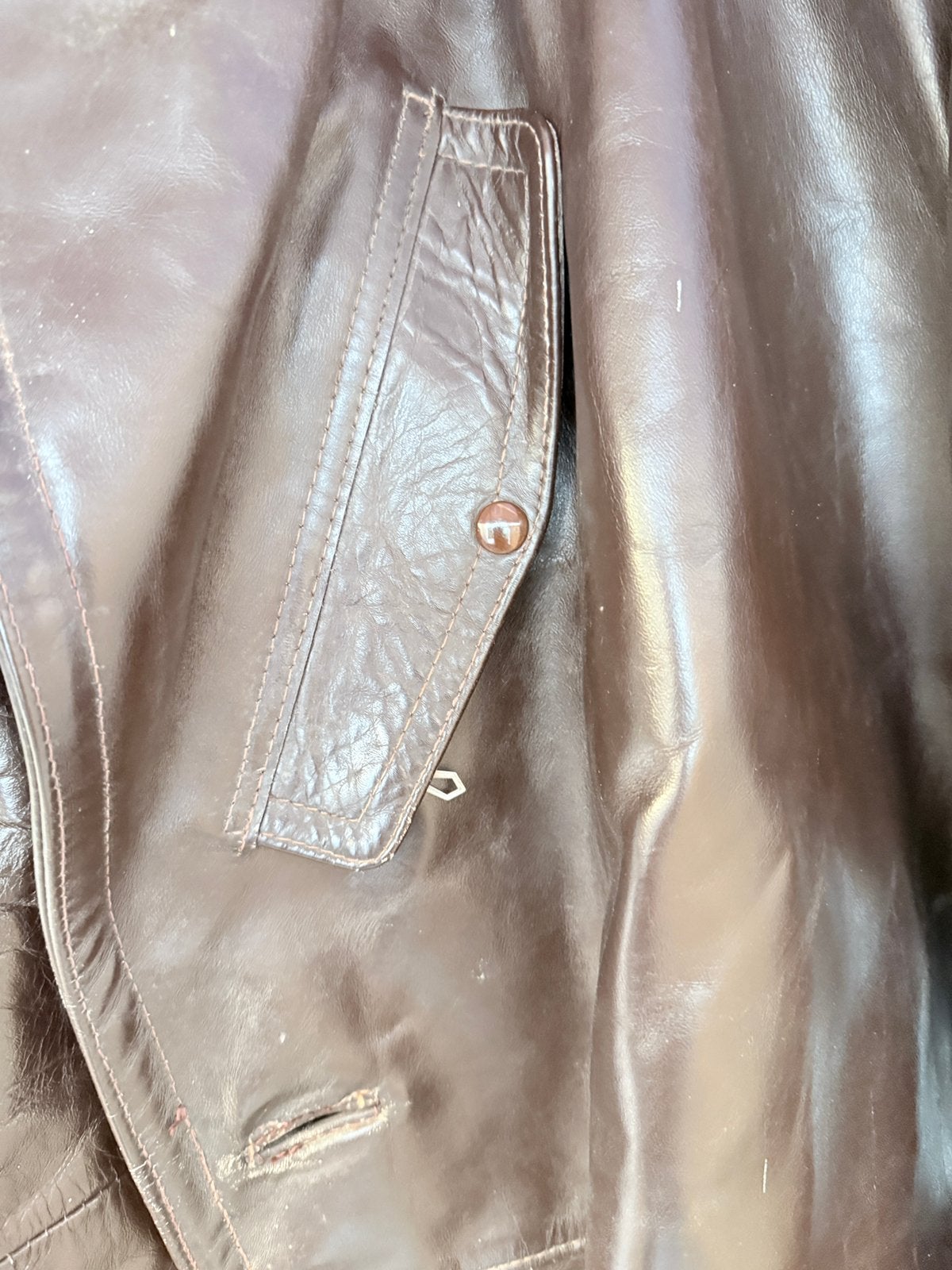 Leren vintage Solex jas, Vintage, Gebruikt, Vintage, Overige typen