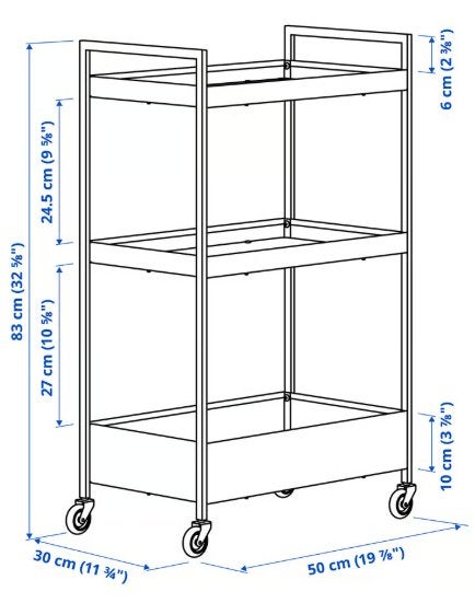 NISSAFORS Roltafel (Beige) - 2 stuks | NIEUW!, Huis en Inrichting, Ophalen, Nieuw