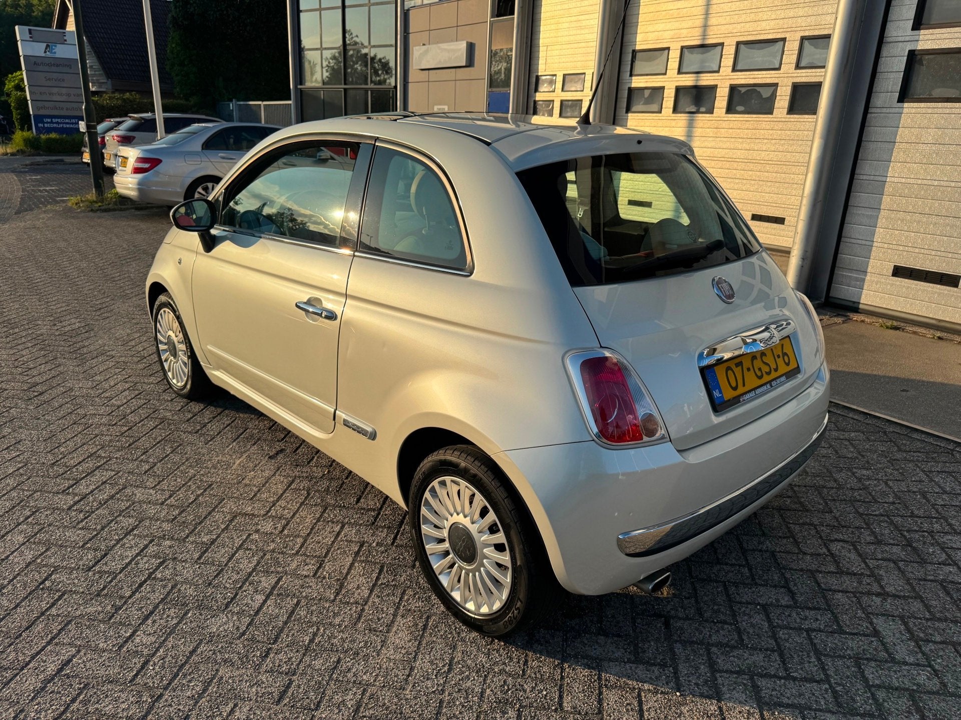 Fiat 500 1.2 Lounge Airco, Panodak, Rood leer, Auto's, Fiat, Voorwielaandrijving, Gebruikt, 1242 cc, 840 kg