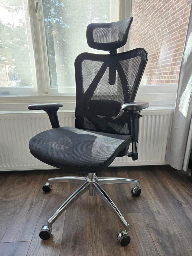 Sihoo M57 mesh bureaustoel, Huis en Inrichting, Bureaustoelen, Gebruikt, Bureaustoel, Zwart, Ergonomisch, Ophalen