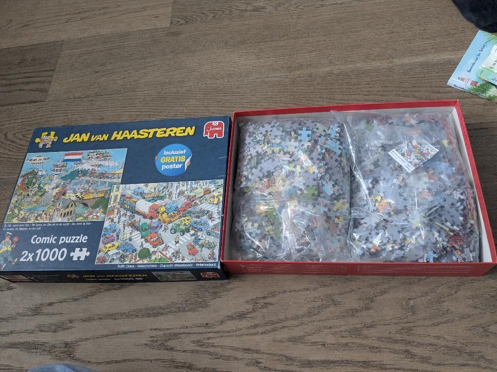 Jan van Haasteren 2 x 1000 en 1 x 1000, Ophalen, 500 t/m 1500 stukjes, Zo goed als nieuw, Legpuzzel