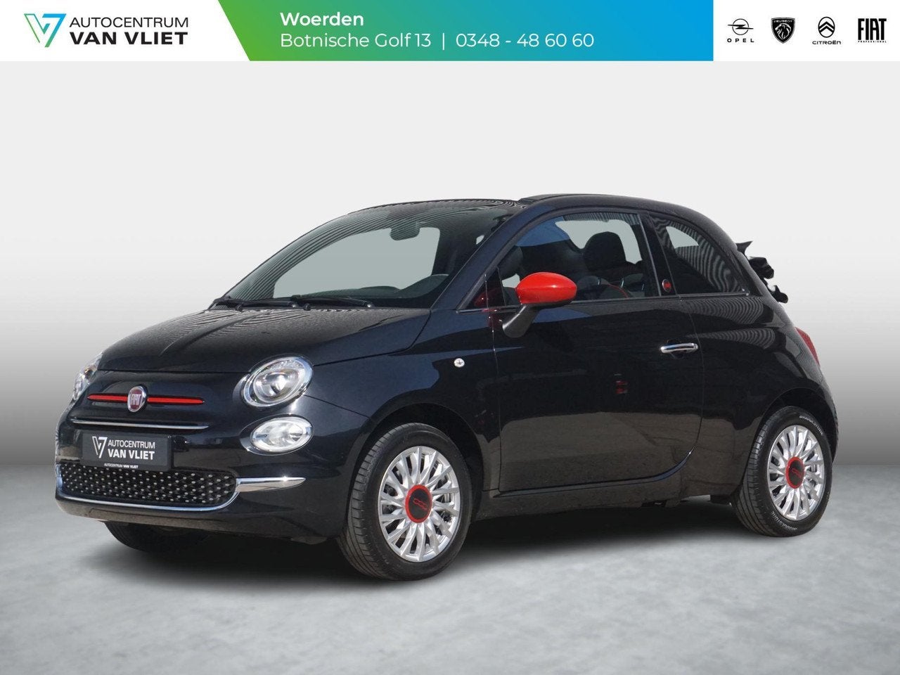 Fiat 500C 1.0 Hybrid RED Fiat Fiat 500 (bj 2022), Auto's, Fiat, 21 km/l, Cabriolet, 4 stoelen, Bedrijf