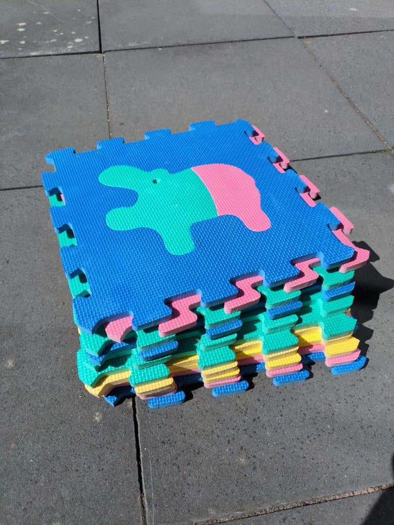 Speelmat puzzel met dierenfiguren, Ophalen of Verzenden, Gebruikt, Speelkleed