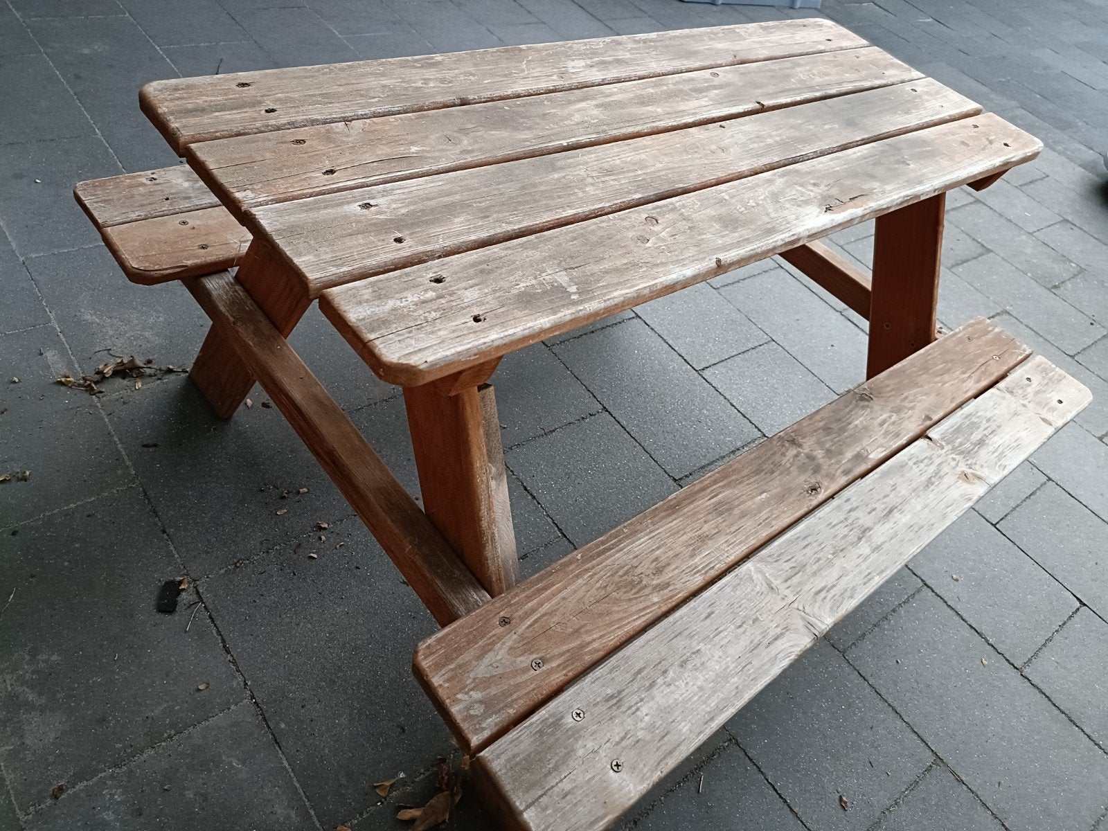 kinder picknick tafel, Gebruikt, Rechthoekig, Hout, Ophalen