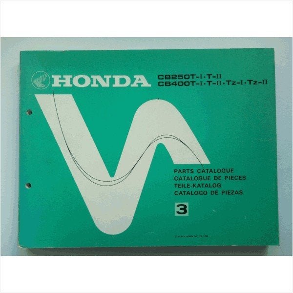 Honda CB250T CB400T Onderdelenboek 1980 #1 Engels Frans Duit, Ophalen of Verzenden, Gelezen, Honda