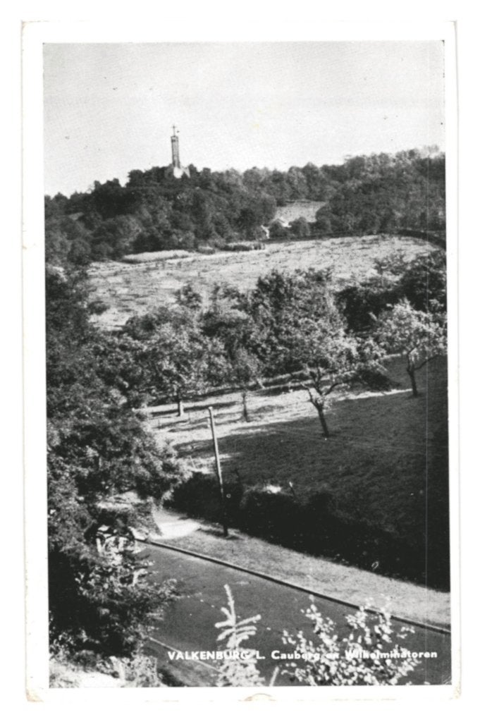 940790	Valkenburg	Cauberg	Wilhelminatoren	1954	Gelopen, Verzamelen, Ansichtkaarten | Nederland, Ophalen of Verzenden, 1940 tot 1960
