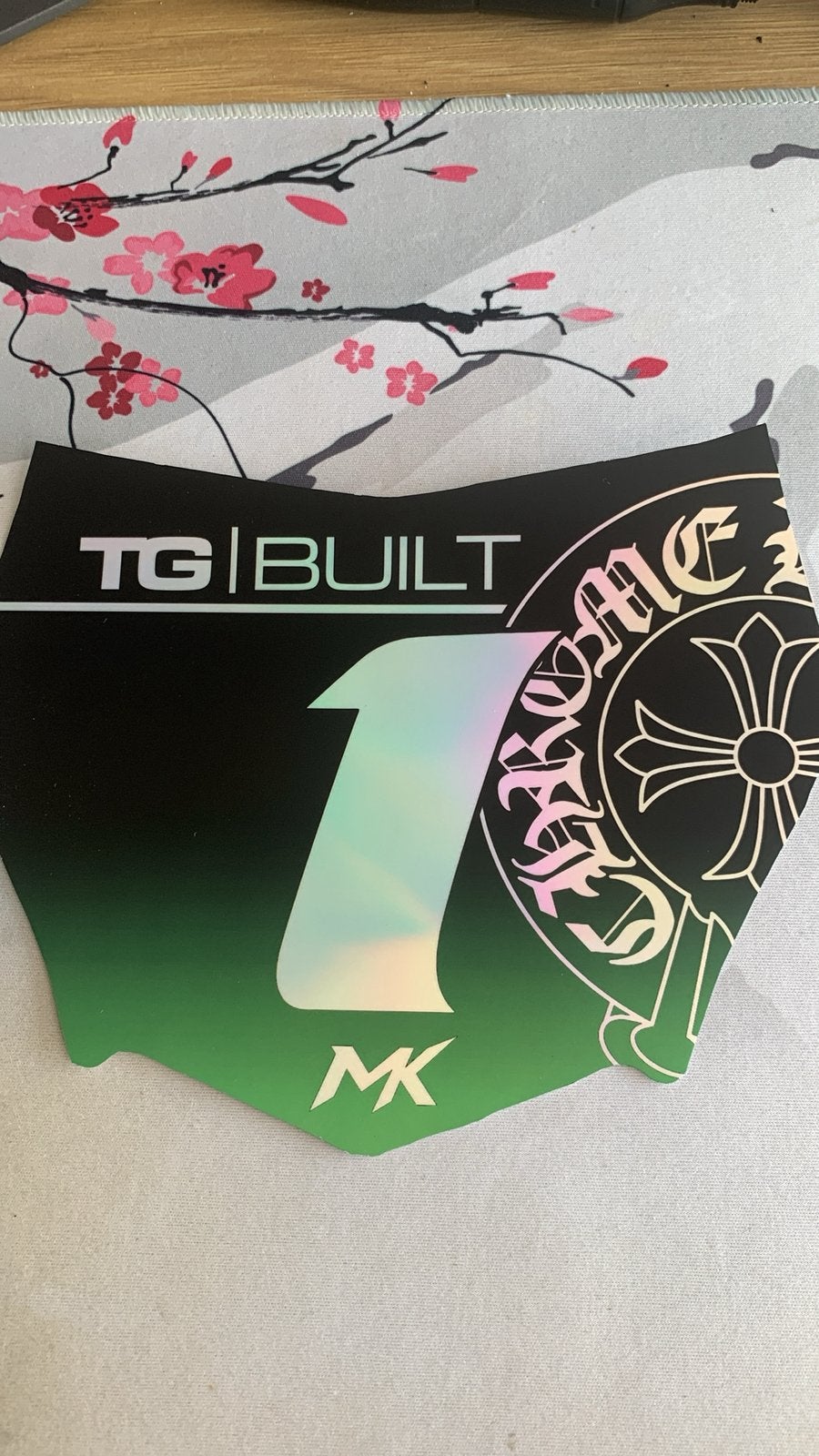 Motocuts Green Fade Holographic Decal, Ophalen of Verzenden